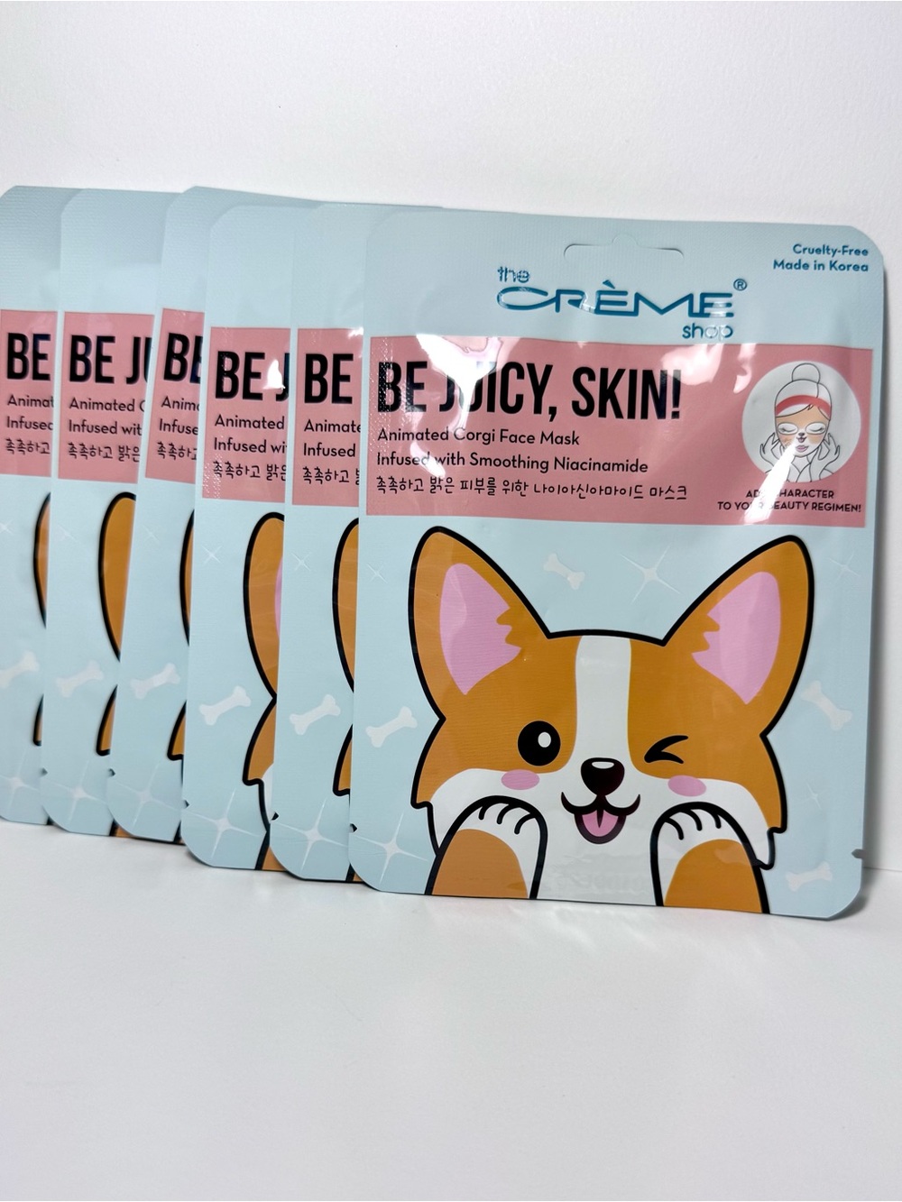The Crème Shop 'Be Juicy, Skin!' Animated Corgi Face Mask - 6 Masks